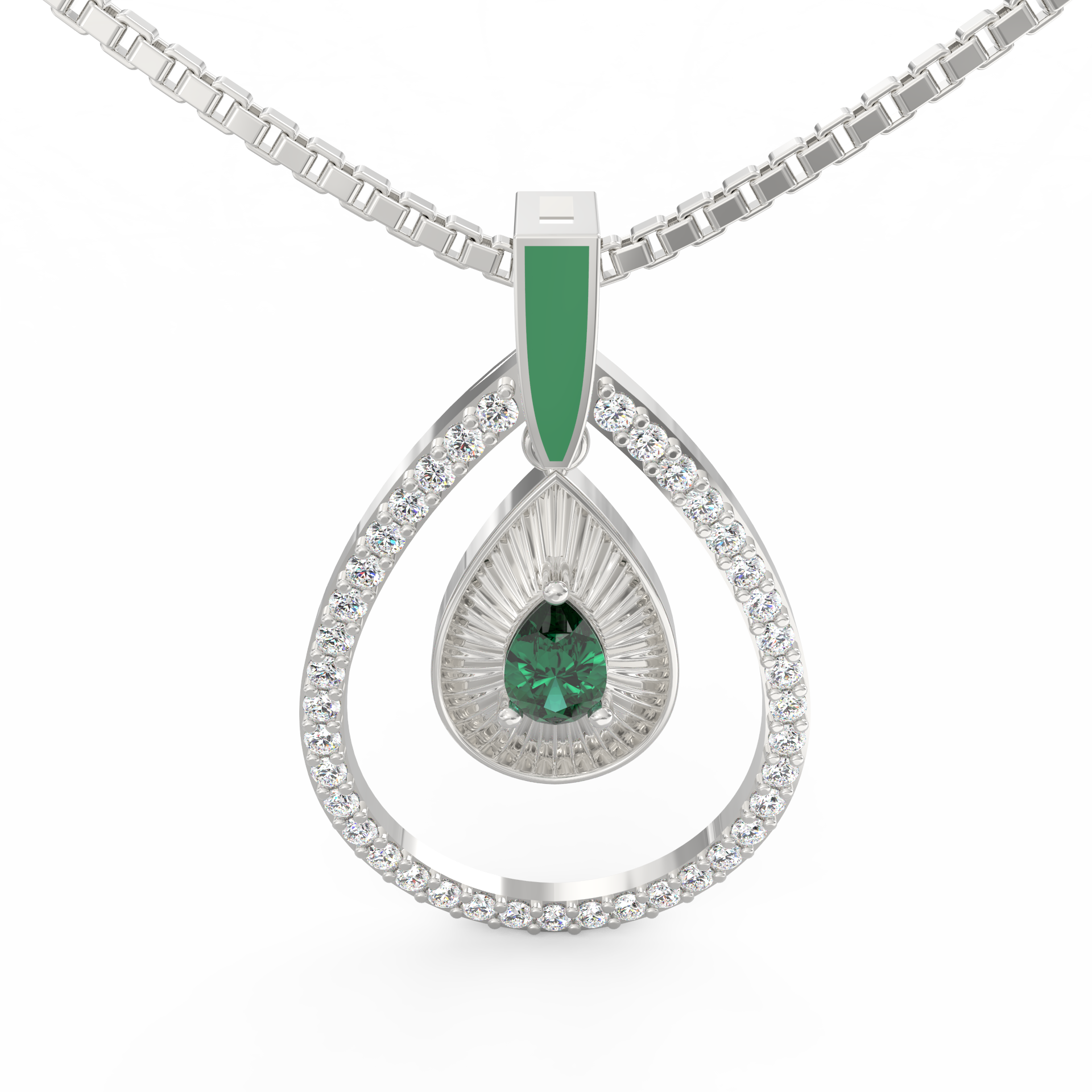 Harita Lab Grown Diamond Pendant in 925 Sterling Silver