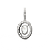 Lab Grown Diamond Pendant – Elira Oval Solitaire with Halo in BIS Hallmarked Gold