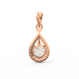 Lab Grown Diamond Pendant – Elara 1.00 Ct Teardrop Solitaire in BIS Hallmarked Gold