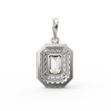 Lab Grown Diamond Pendant – Royale Emerald-Cut Solitaire 1.00 Ct in BIS Hallmarked Gold