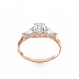Radiant Harmony Oval Diamond Ring