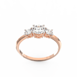 Radiant Round Diamond Ring