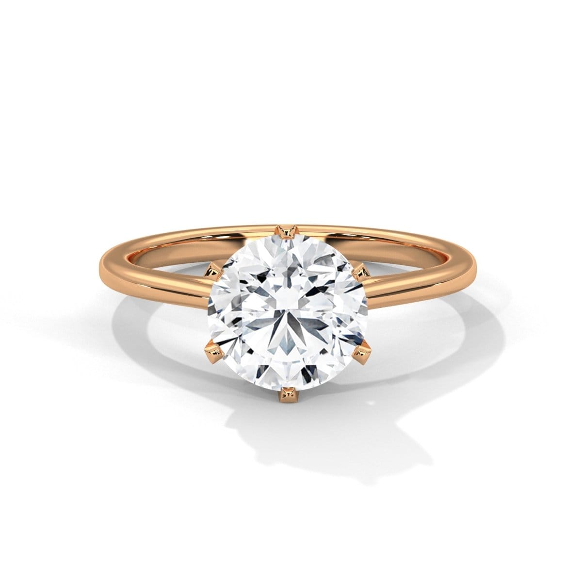 Celestia – 2 Carat Round Solitaire Diamond Engagement Ring