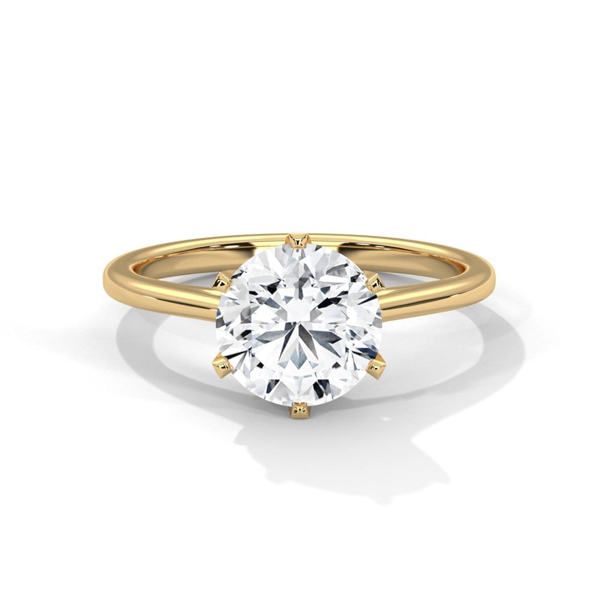 Celestia – 2 Carat Round Solitaire Diamond Engagement Ring