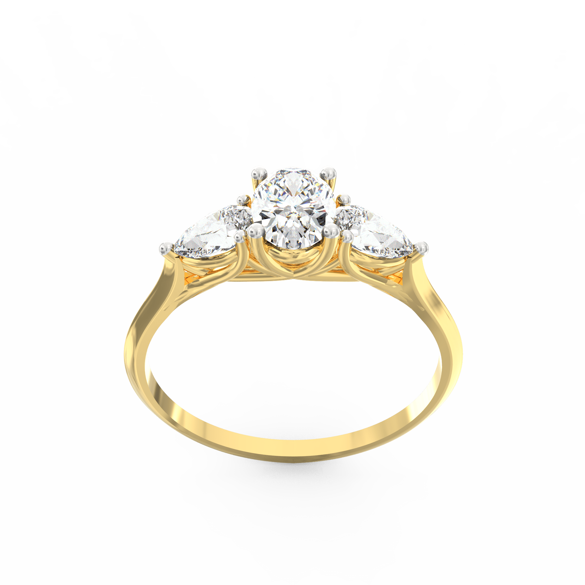 Radiant Harmony Oval Diamond Ring