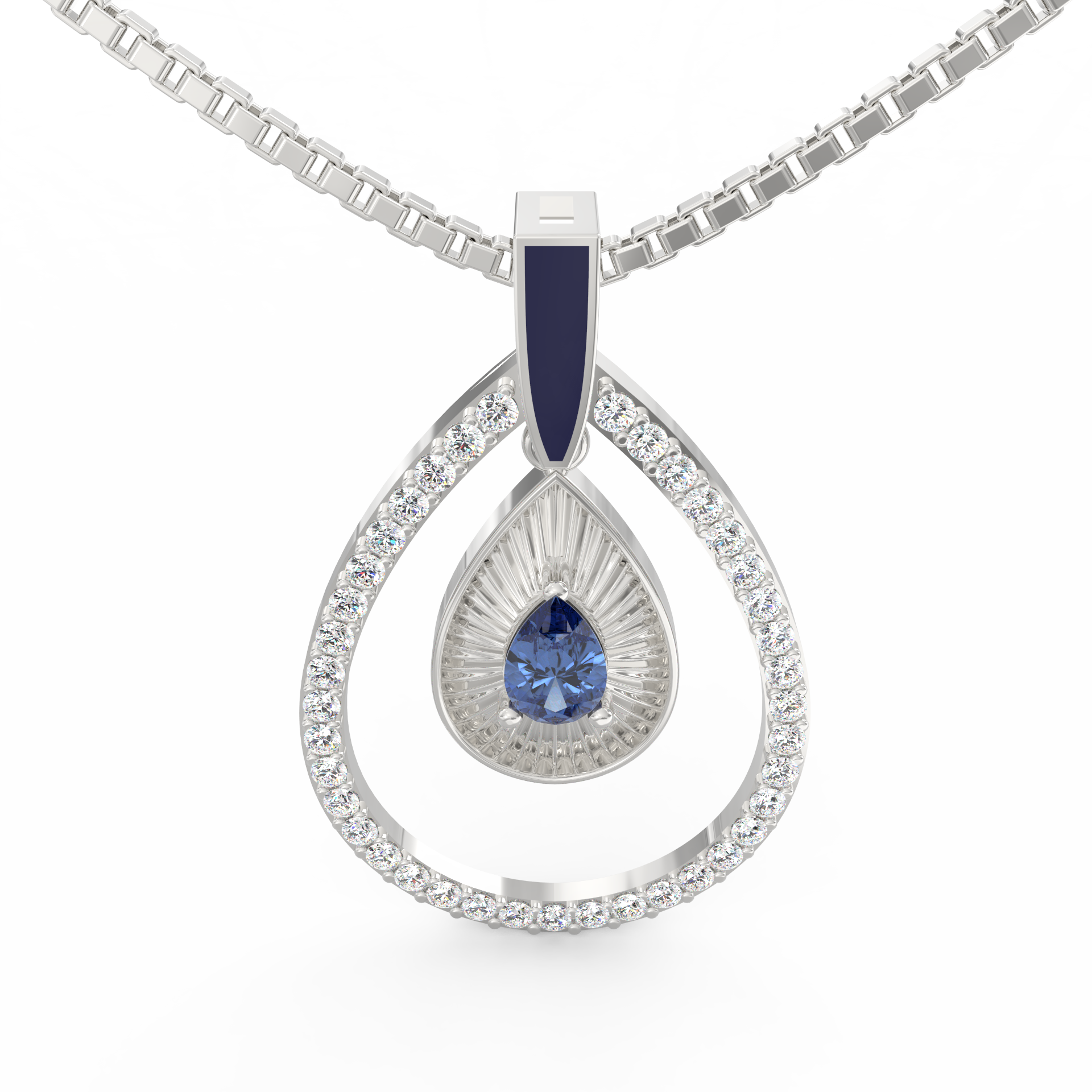 Harita Lab Grown Diamond Pendant in 925 Sterling Silver