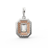 Lab Grown Diamond Pendant – Royale Emerald-Cut Solitaire 1.00 Ct in BIS Hallmarked Gold