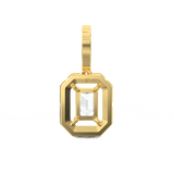 Lab Grown Diamond Pendant – Elara 0.75 Ct Emerald-Cut Solitaire in BIS Hallmarked Gold
