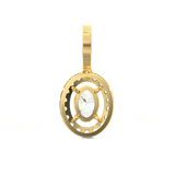 Lab Grown Diamond Pendant – Elira Oval Solitaire with Halo in BIS Hallmarked Gold