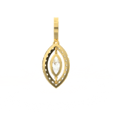 Lab Grown Diamond Pendant – Elysia Marquise Solitaire with Halo in BIS Hallmarked Gold