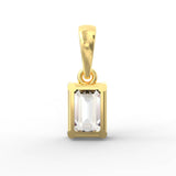 Eira 1.00 Carat Emerald Solitaire Pendant | BIS Hallmarked Gold