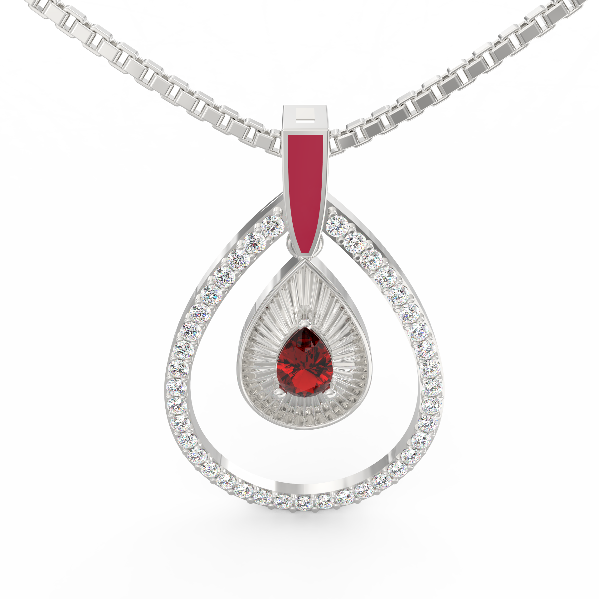 Harita Lab Grown Diamond Pendant in 925 Sterling Silver
