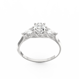 Radiant Harmony Oval Diamond Ring