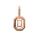 Lab Grown Diamond Pendant – Elara 0.75 Ct Emerald-Cut Solitaire in BIS Hallmarked Gold