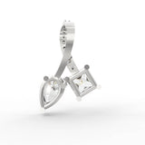 Celeste Embrace Pendant with 2.00 Ct TW Pear & Princess Cut Diamonds | BIS Hallmarked Gold