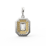 Lab Grown Diamond Pendant – Royale Emerald-Cut Solitaire 1.00 Ct in BIS Hallmarked Gold