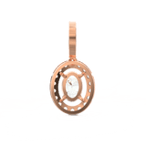 Lab Grown Diamond Pendant – Elira Oval Solitaire with Halo in BIS Hallmarked Gold
