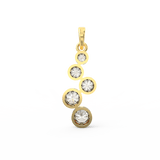 Lab Grown Diamond Pendant – Aurora Cascade in BIS Hallmarked Gold