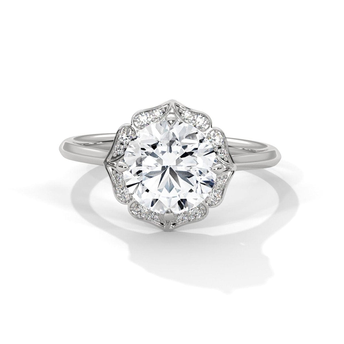 Ayanika Round Cut Diamond Ring: Signature Luxury Defined