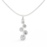 Lab Grown Diamond Pendant – Aurora Cascade in BIS Hallmarked Gold