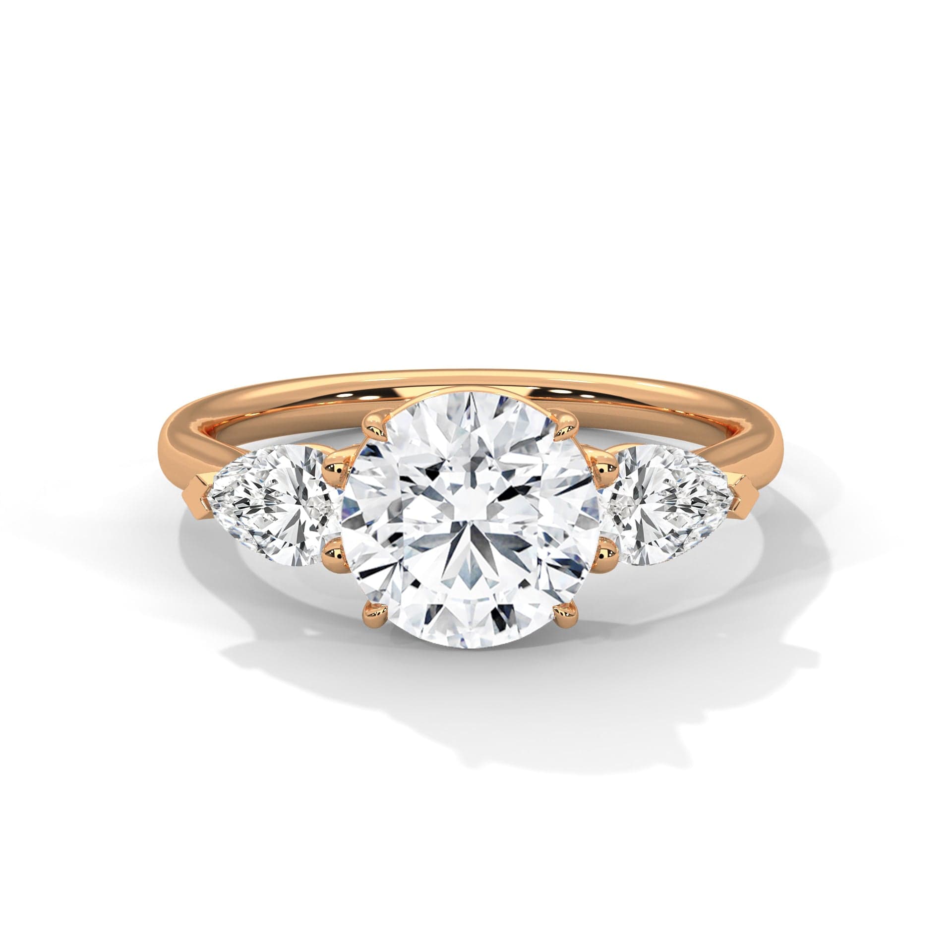 Ayanika Stunning 2 Carat Round & Pear Cut Diamond Wedding Ring