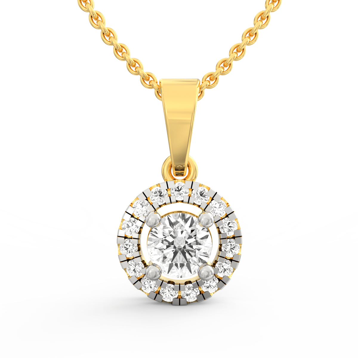 Radiant Halo Diamond Pendant
