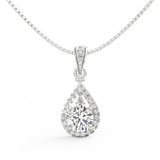 Lab Grown Diamond Pendant – Elara 1.00 Ct Teardrop Solitaire in BIS Hallmarked Gold