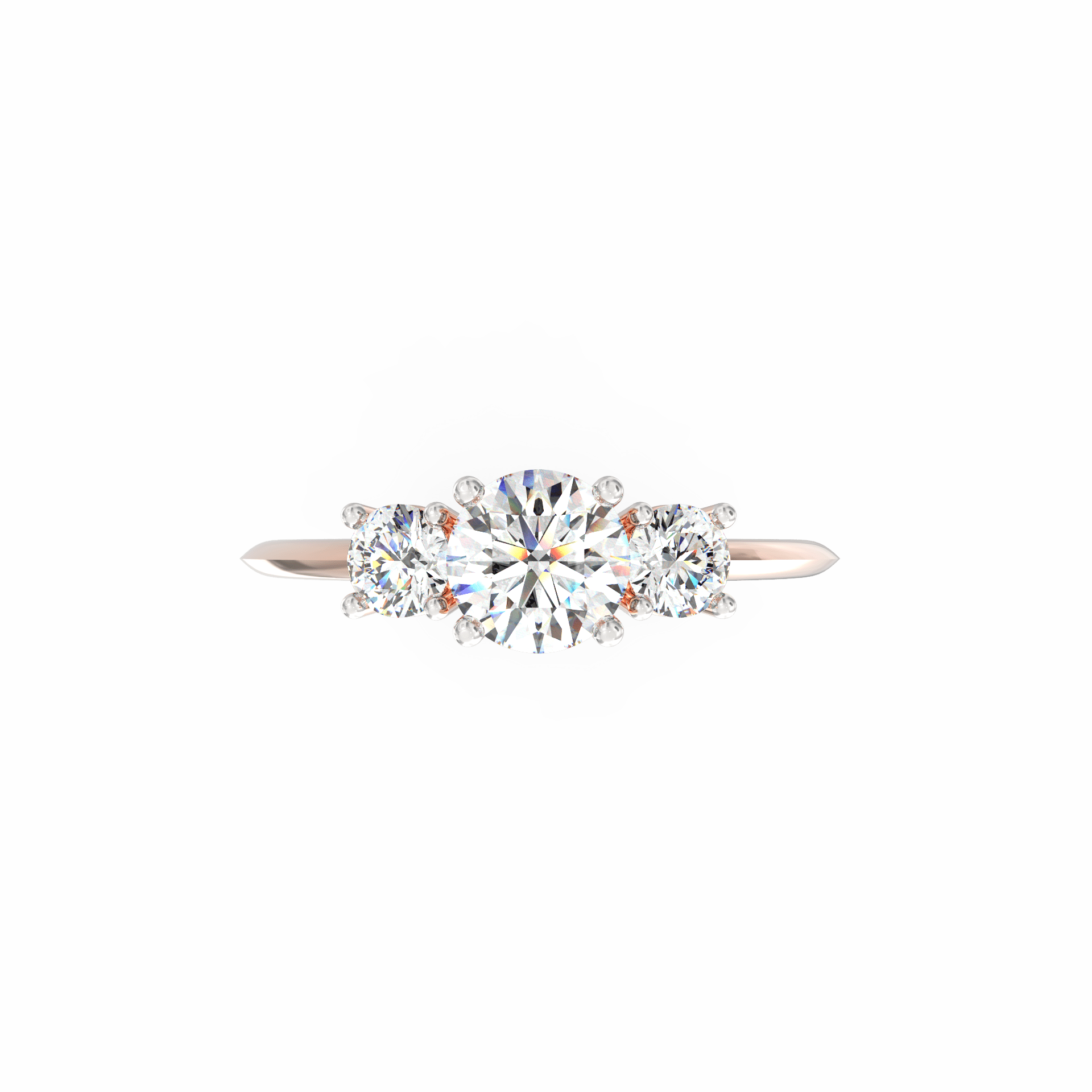 Radiant Round Diamond Ring