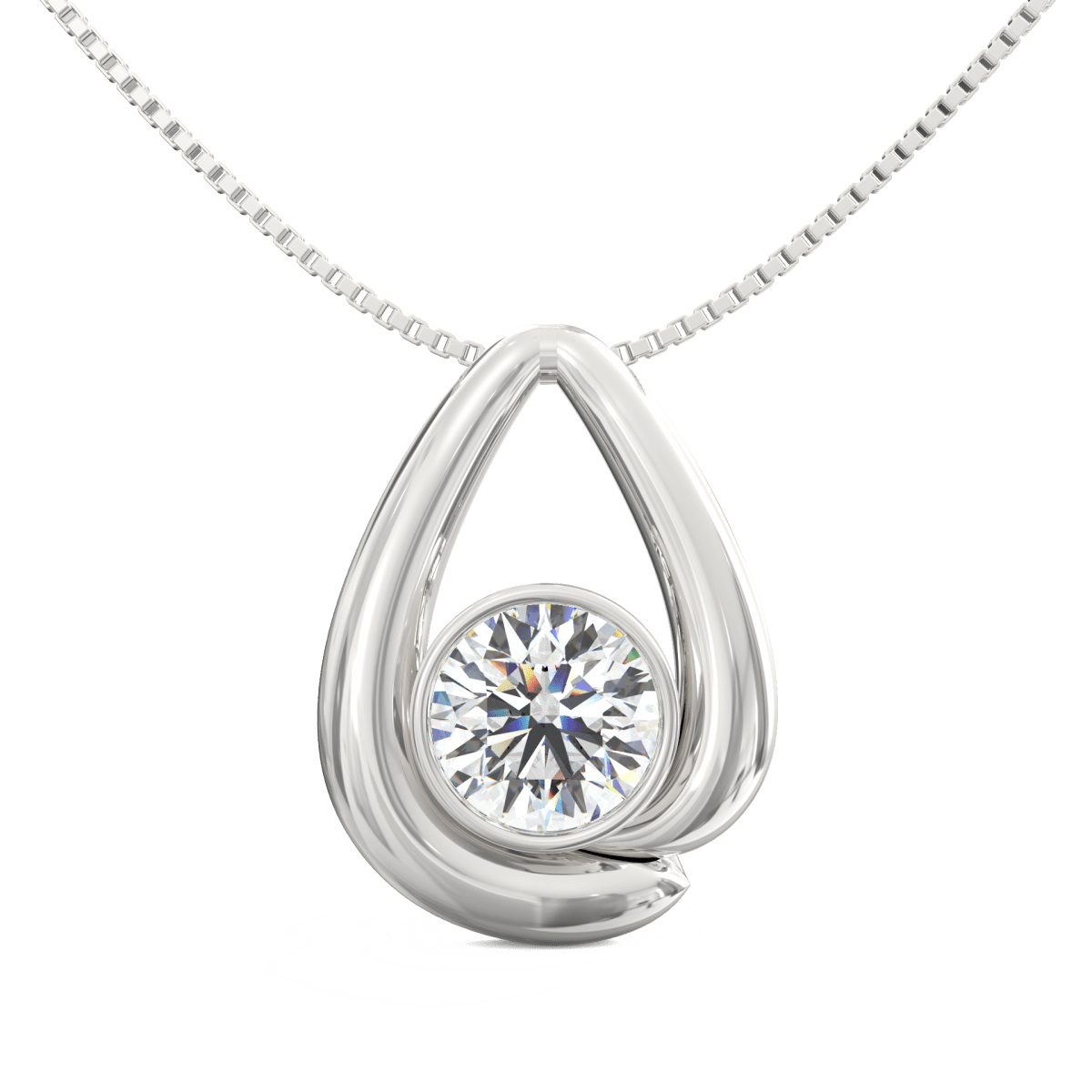 Lab Grown Diamond Pendant – Celeste Spark Solitaire in BIS Hallmarked Gold