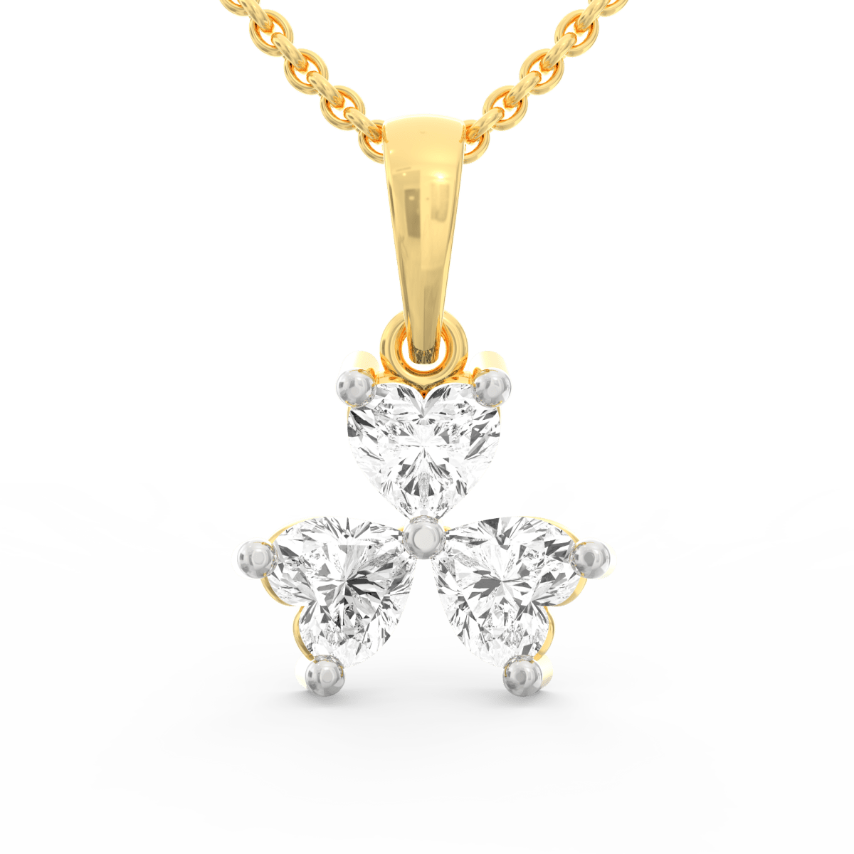 Heartfelt Trinity Diamond Pendant