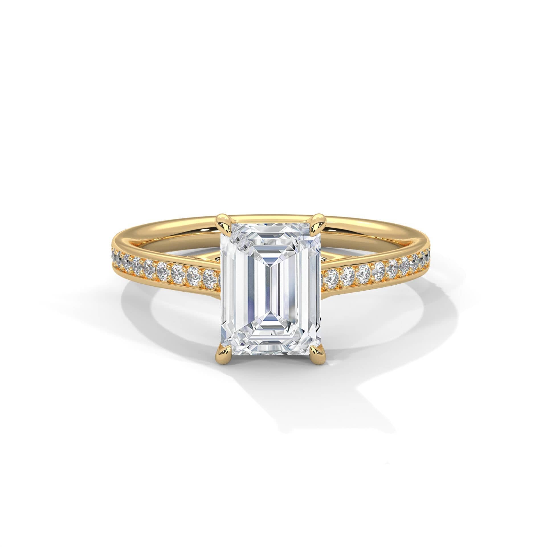 Celine Emerald Solitaire Ring with 1.5 Ct Lab-Grown Diamond