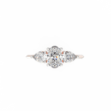 Radiant Harmony Oval Diamond Ring