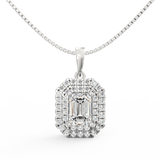 Lab Grown Diamond Pendant – Royale Emerald-Cut Solitaire 1.00 Ct in BIS Hallmarked Gold