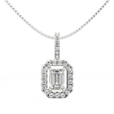 Lab Grown Diamond Pendant – Elara 0.75 Ct Emerald-Cut Solitaire in BIS Hallmarked Gold
