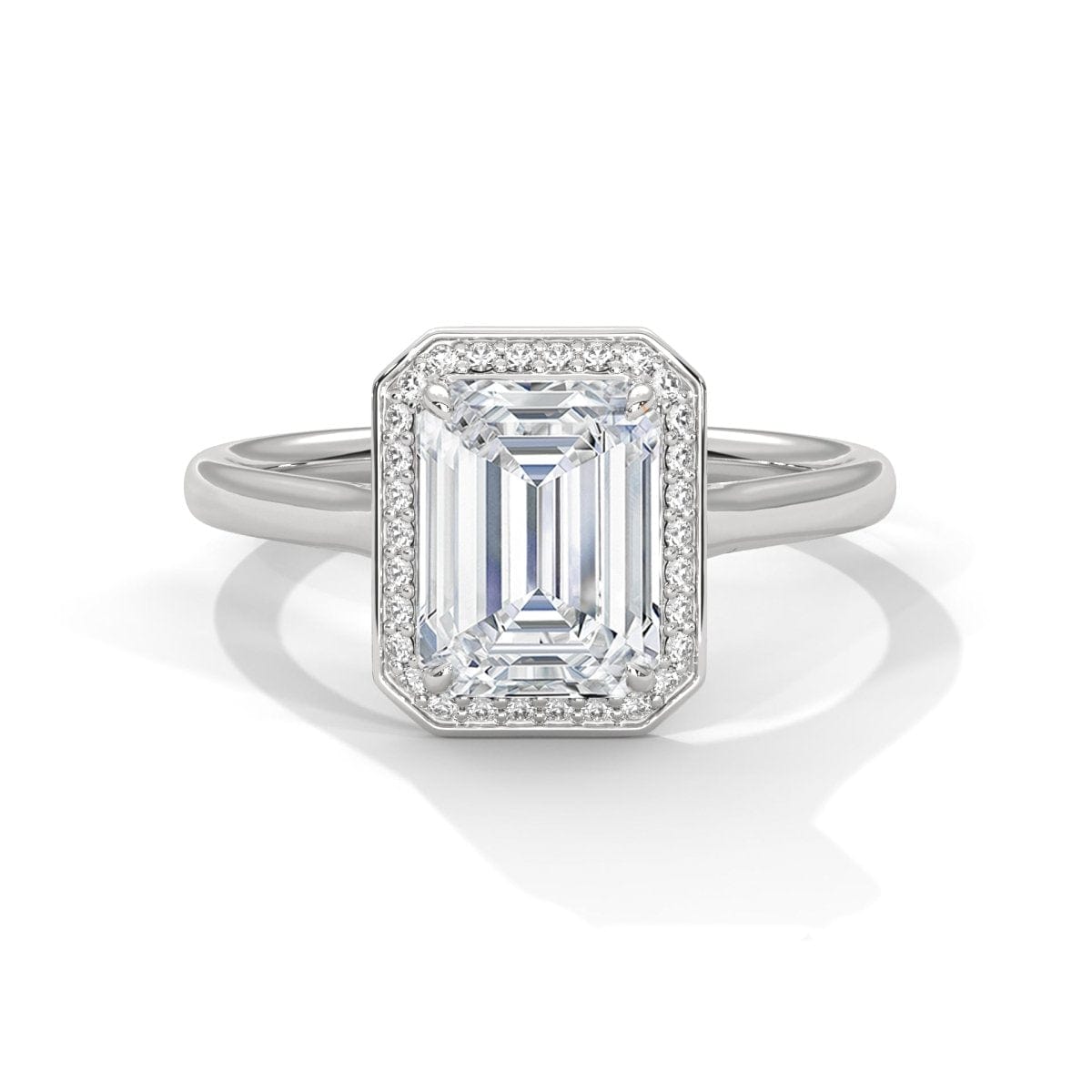 Ayanika Emerald Cut Solitaire Ring: Cosmic Brilliance