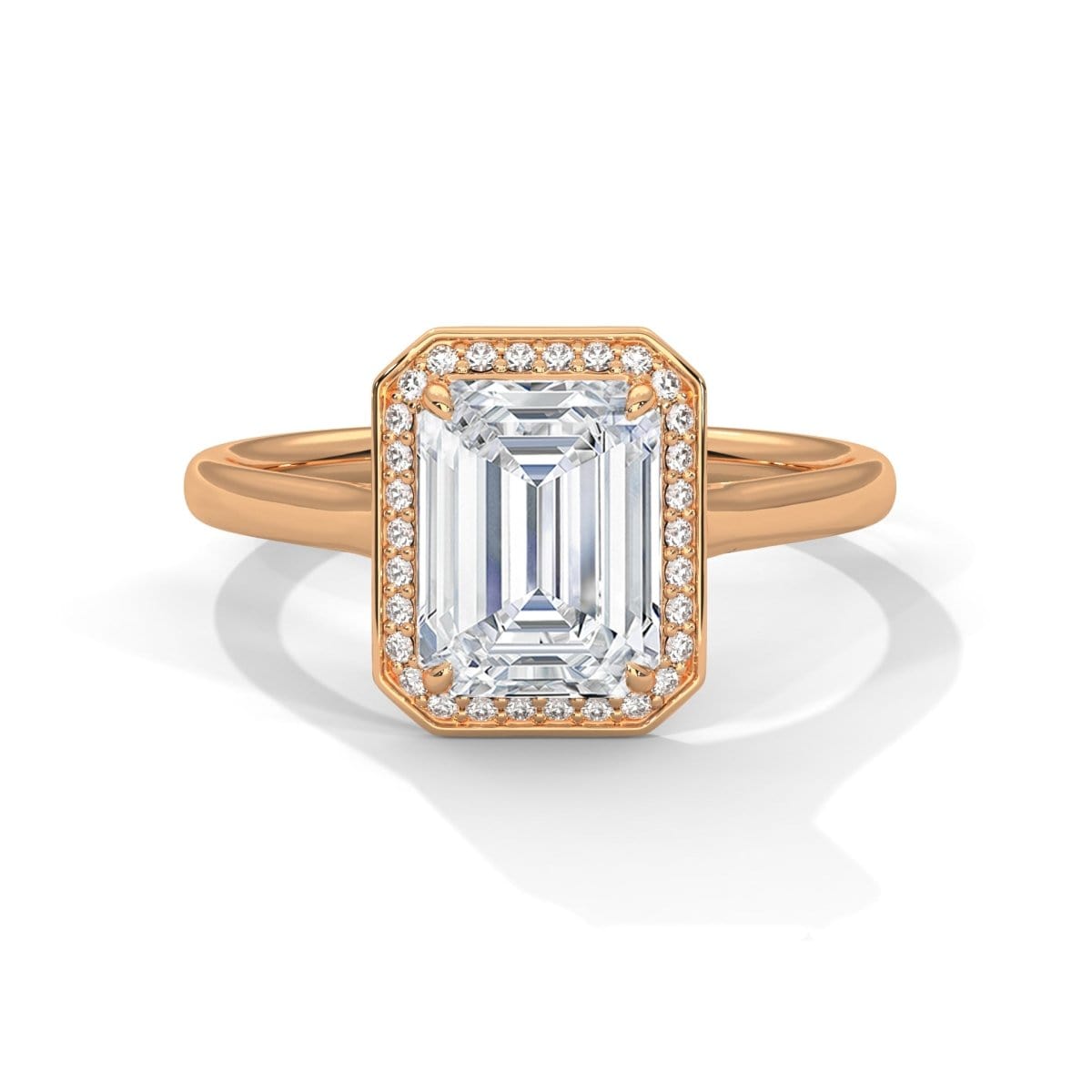 Ayanika Emerald Cut Solitaire Ring: Cosmic Brilliance