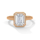 Ayanika Emerald Cut Solitaire Ring: Cosmic Brilliance