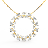 Lab Grown Diamond Pendant – Polaris Circle Design in BIS Hallmarked Gold