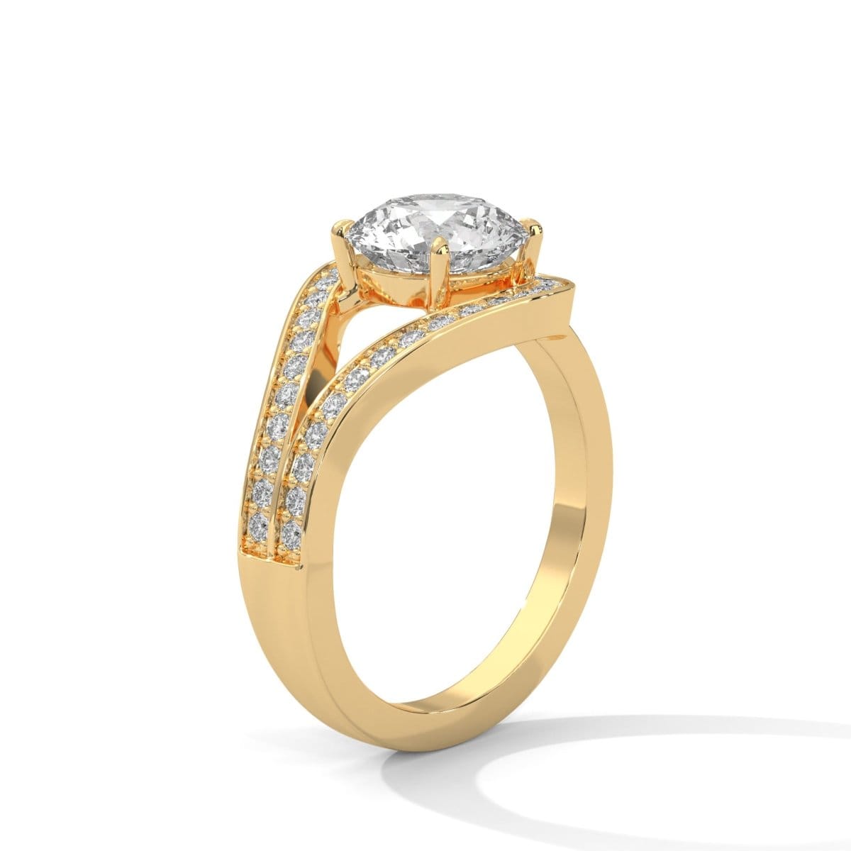 Camellia Round Cut 2.00 Ct Solitaire Diamond Ring
