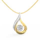 Lab Grown Diamond Pendant – Elara Round Solitaire 0.75 Ct in BIS Hallmarked Gold