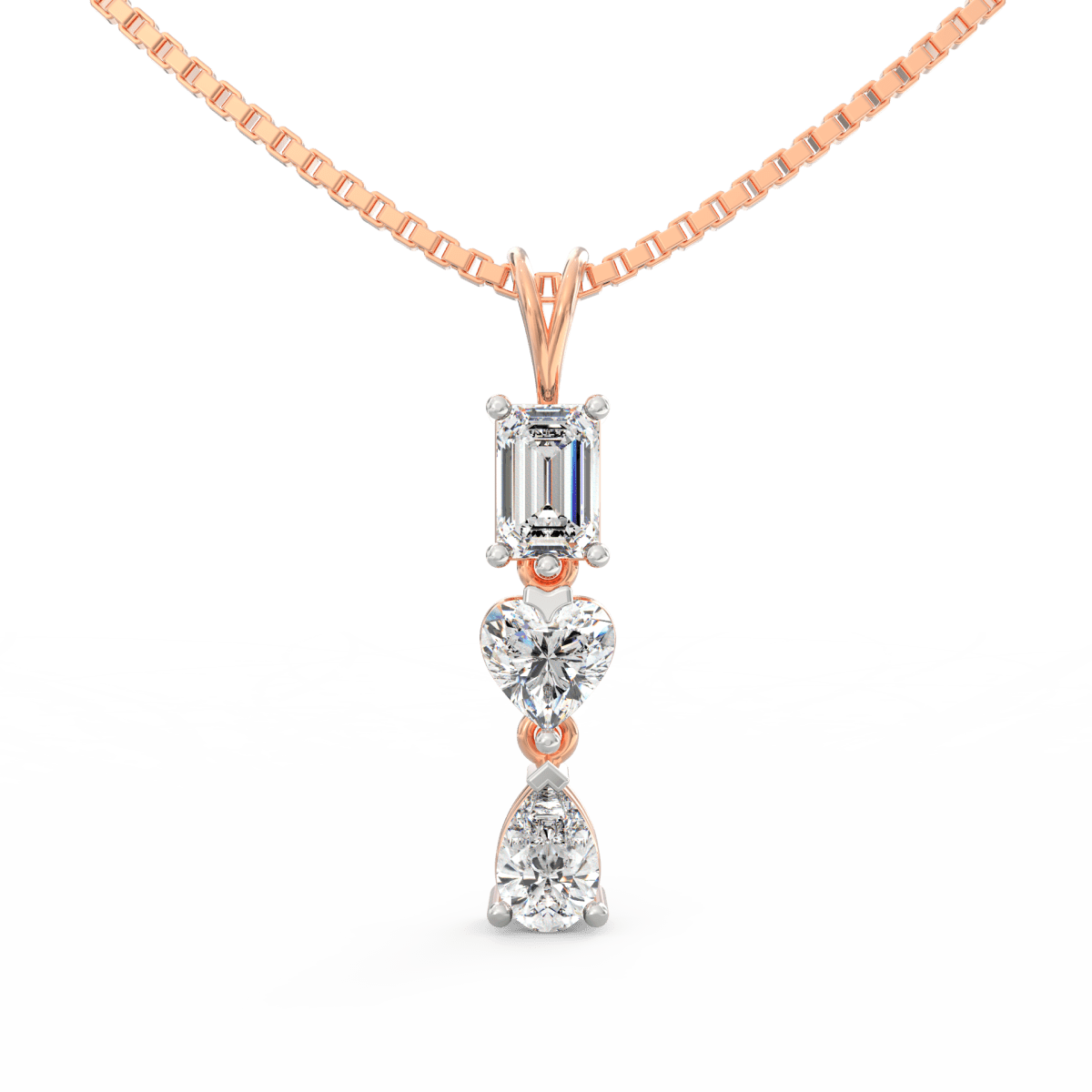 2.00 Carat Prong Set "I Love You" Diamond Pendant