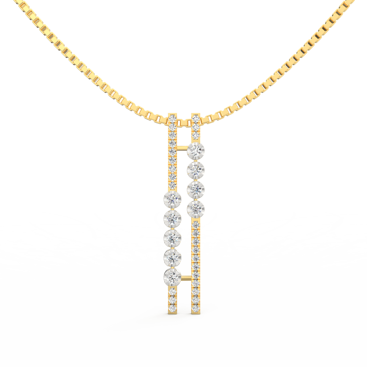 Lab Grown Diamond Pendant – Sienna Cluster Design in BIS Hallmarked Gold