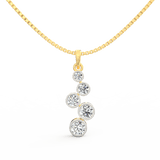 Lab Grown Diamond Pendant – Aurora Cascade in BIS Hallmarked Gold
