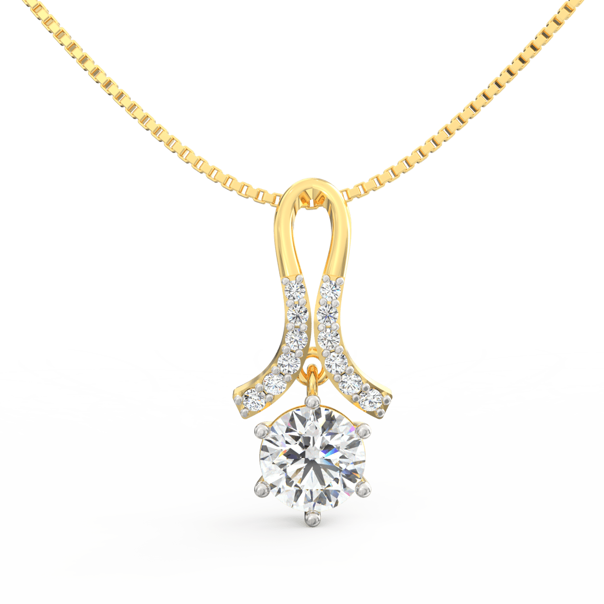 Lab Grown Diamond Pendant – Celestia 1.0 Ct Solitaire in BIS Hallmarked Gold