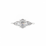 Radiant Harmony Oval Diamond Ring