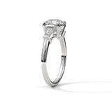 Soraya Solitaire Ring with 2.00 ct Round Center & Baguette Accents