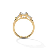 Soraya Solitaire Ring with 2.00 ct Round Center & Baguette Accents