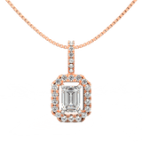 Lab Grown Diamond Pendant – Elara 0.75 Ct Emerald-Cut Solitaire in BIS Hallmarked Gold