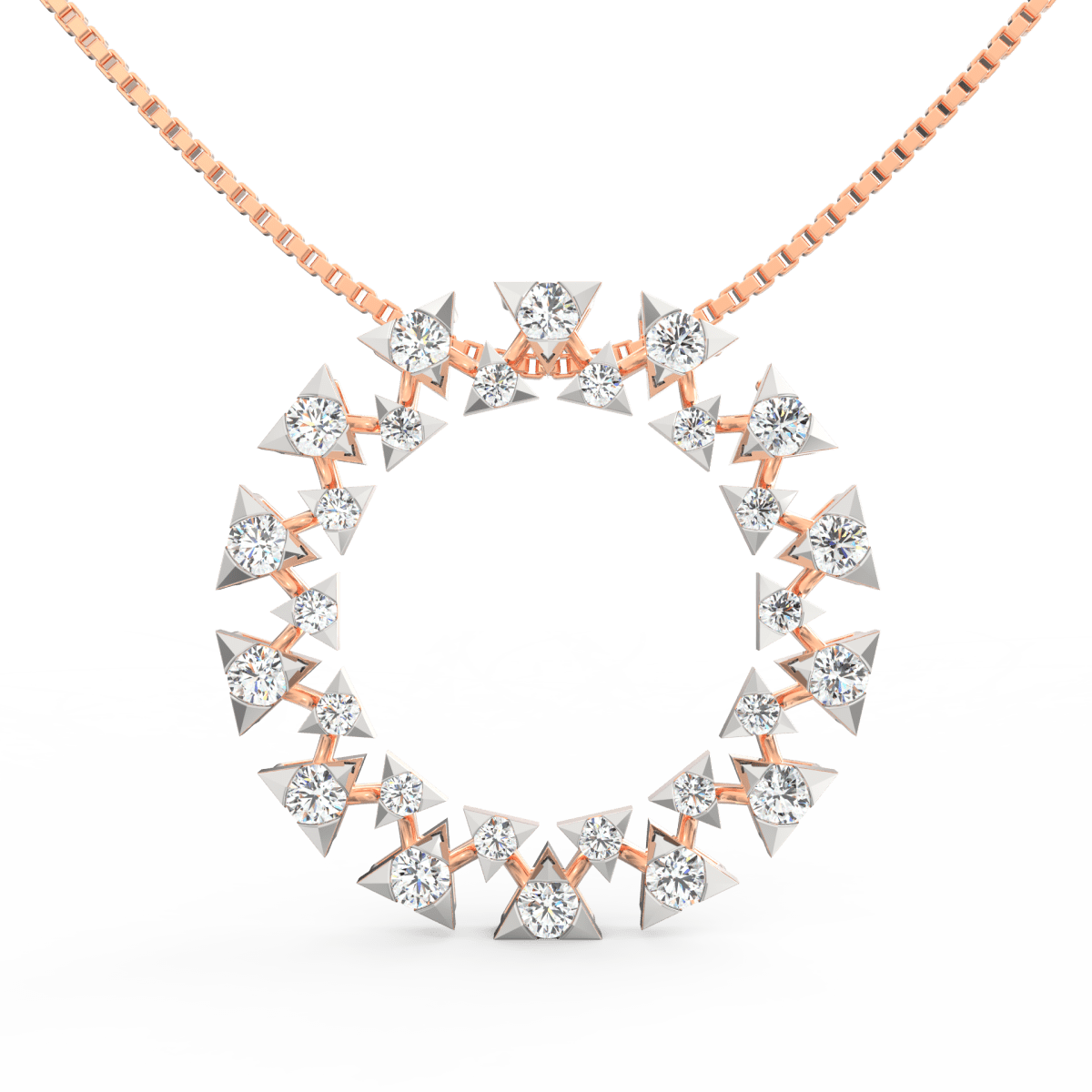 Lab Grown Diamond Pendant – Polaris Circle Design in BIS Hallmarked Gold