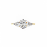 Radiant Harmony Oval Diamond Ring